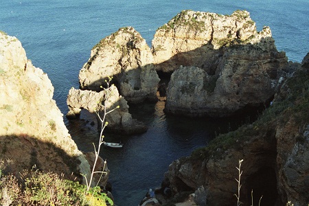 Foto Reisen in Portugal Felsen Klippen zwischen Lagos und Albufeira
