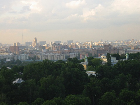 Urlaub Foto zeigt die Skyline von Moskau mit Blick auf die Hauptstadt von Russland Reisen 