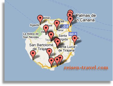 Foto Karte Gran Canaria Urlaub Playa del Ingles Reisebericht Maspalomas Party Reisen